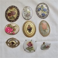 Flower Brooches / Pins