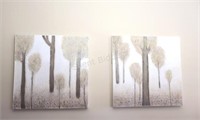 Stretch Canvas Textured Modern Tree Artwork