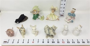(5) Animal & (5) Angel/Child Figurines