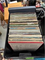 LARGE BIN OF RECORDS