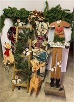 Tall Wooden Christmas Displays & Swag