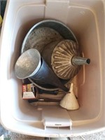 Drain pan, funnels, and more