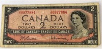 1954 Canada $2 Bill