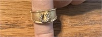 14K gold ring with horseshoe