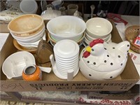 Vintage Serving Bowls, Pyrex and Cookie Jar