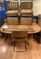 Daystrom Retro Table, 2 Leaves and 8 Chairs