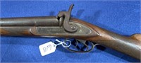 E JAMES & CO ANTIQUE DOUBLE BARRELL SHOTGUN