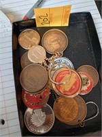 key chains and tokens