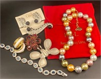 Vintage signed jewelry lot KJL, carolee , Trifari