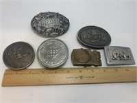 Lot of 6 collectible belt buckles