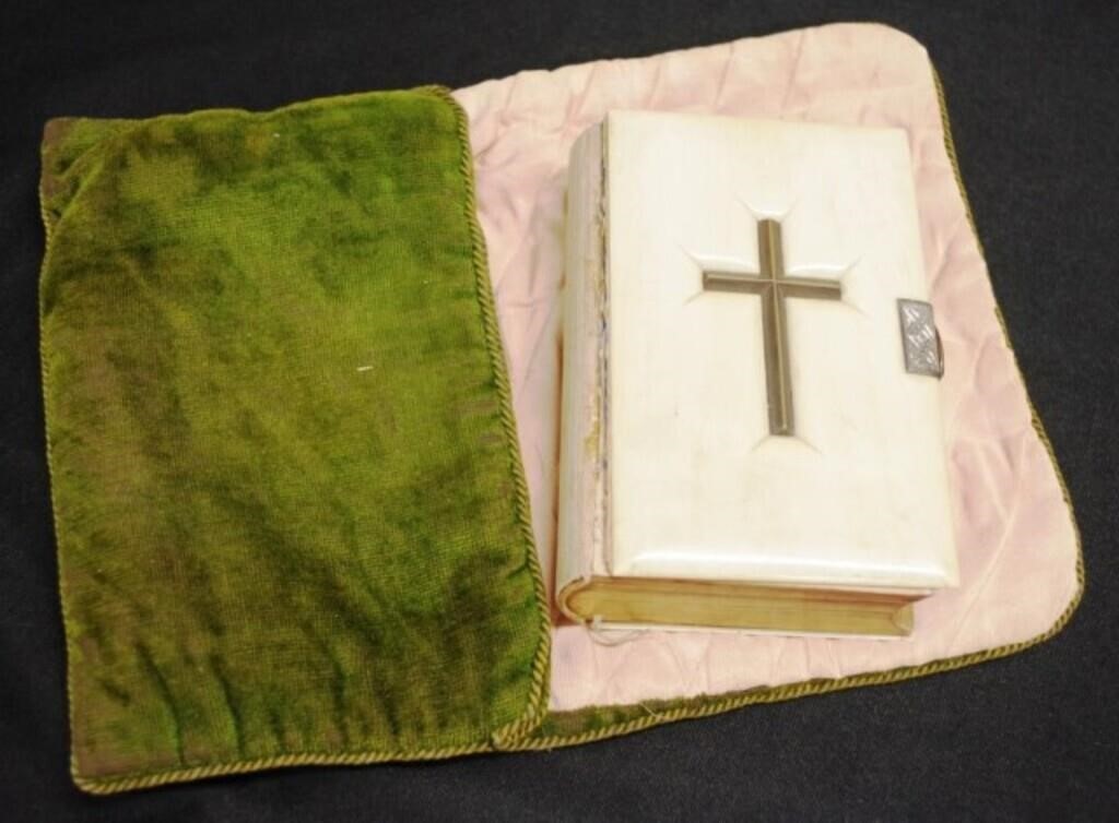 Victorian ivory covered Book of Common Prayer