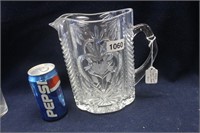 CRYSTAL CUT FROSTED WATER PITCHER