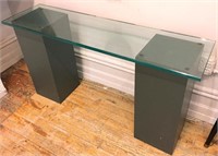 Modern Glass-Top Console Table