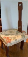 VTG STEP STOOL CHAIR WITH UPHOLSTERED SEAT