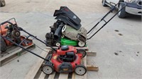(2) Push Lawn Mowers & Gas Engines (for parts)