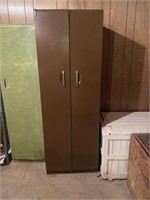 Brown metal cabinet