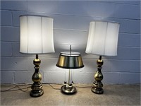 (3) Various Table Lamps