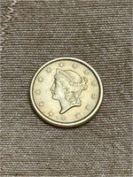 1853 $1 GOLD LIBERTY COIN