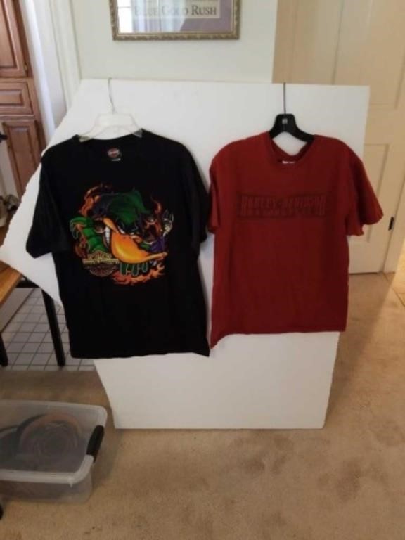 2  Harley Davidson tshirts size large