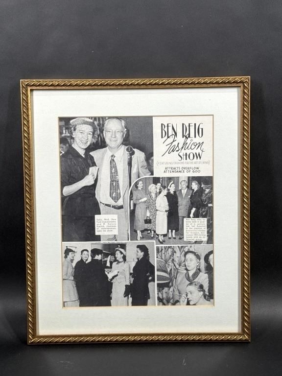 Ben Reig Fashion Show Magazine Cut Out in Frame
