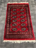 AUTHENTIC HAND KNOTTED BOKHARA PLUSH RUG 58X36”