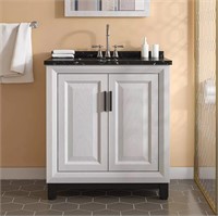 30" Single Sink Freestanding Vanity Marble Pattern