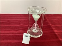 CRYSTAL HOUR GLASS/SAND TIMER - 5 3/4" T