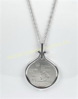 MONTREAL 1976 OLYMPIC SILVER COIN NECKLACE