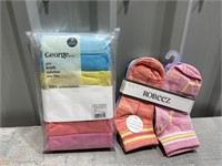 Girls SOcks &2 packs of 7 Pair Underwear Size 12