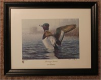 Framed duck print