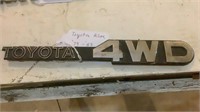 Vintage Toyota 4WD Car Badge Emblem