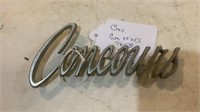 Vintage Chevy Concours Car Badge Emblem