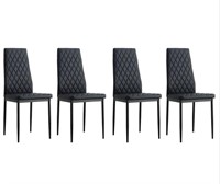 Dining Chair Set for 4, BLACK ***APPEARS NEW***