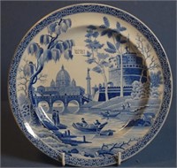 Spode blue & white 'Tiber' dinner plate
