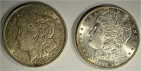 1887 CH BU  & 1921-D AU MORGAN SILVER DOLLARS