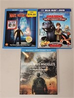 LOT OF 3 COMBO BLU-RAY + DVD MOVIES