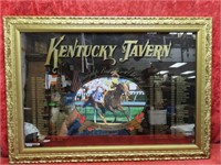 Kentucky Tavern whiskey mirror beer sign.