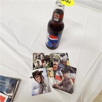 ELVIS PEPSI BOTTLE AND CARDS