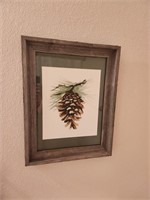 Smaller Size Pine Cone Wall Picture