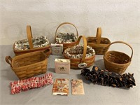 6 Longaberger Baskets & Accessories