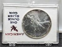 1990 Silver Eagle In A Display Case
