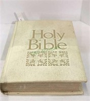Vintage family holy Bible with partial completed