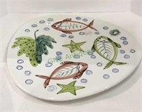 Very nice hand painted from Italy fish platter