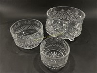 (3) Crystal Bowls