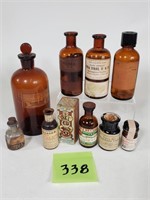 Old Amber Pharmacy Jars