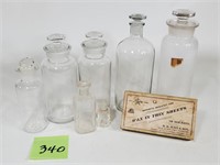 Pharmacy Glass Lid/Stopper Jars