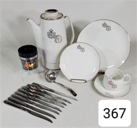 Set of RX Decorated Dinnerware