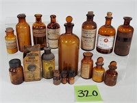 Group of Early Amber Pharmacy Jars