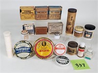 Box Lot of Tin Advertisement Containers