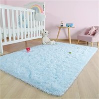 WF1140  Lochas Soft Plush Fluffy Rug 4x6